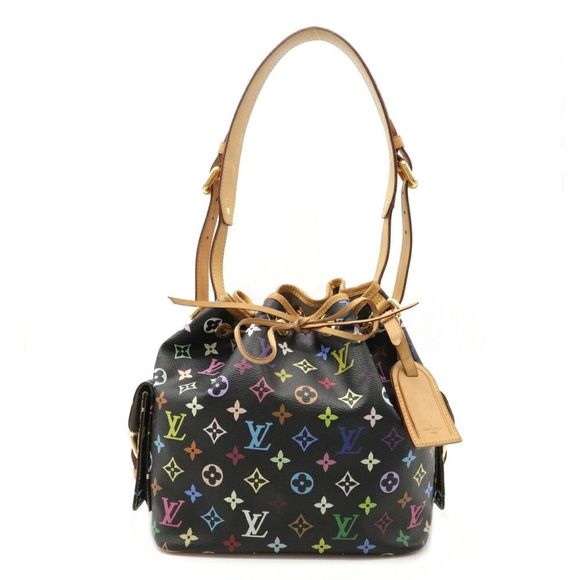 Louis Vuitton Monogram Multicolor Petite Noe Shoulder Bag Noir Black - Picture 1 of 5